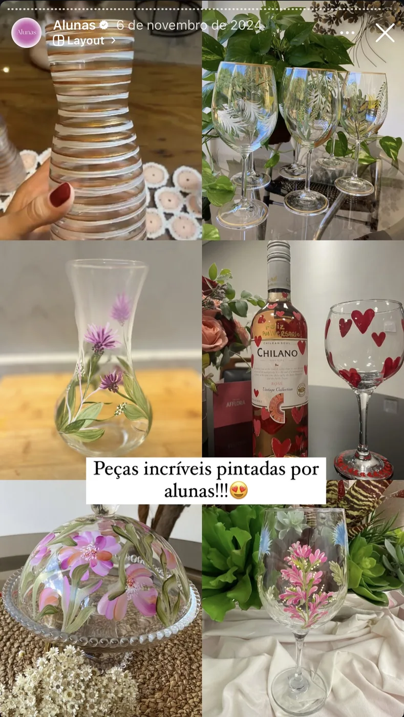 Peça pintada por uma aluna do curso