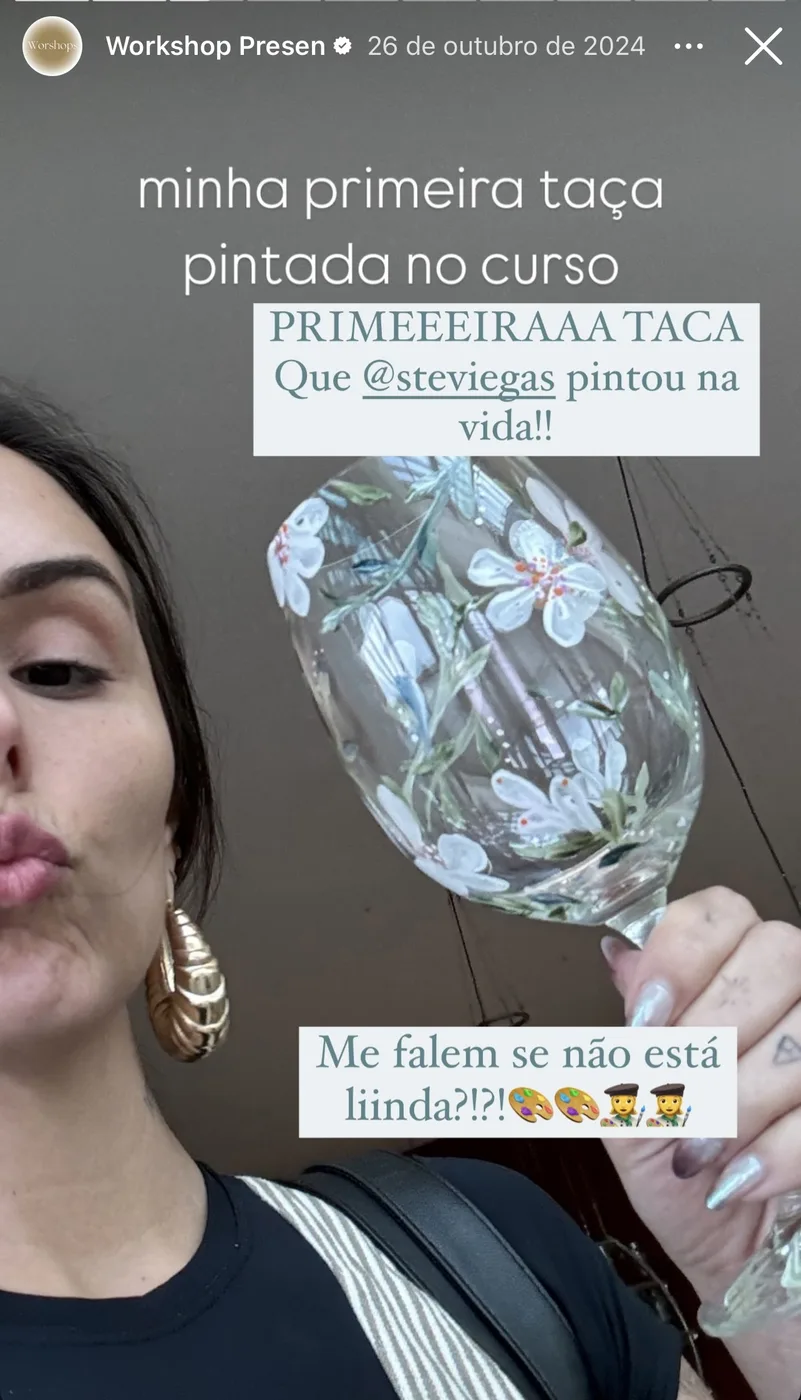 Peça pintada por uma aluna do curso