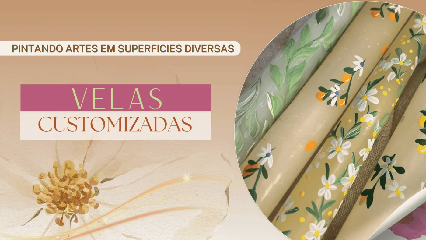 Velas personalizadas pintadas à mão